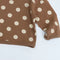 Waffle Polka Dot Long Sleeve Tee (Caramel)